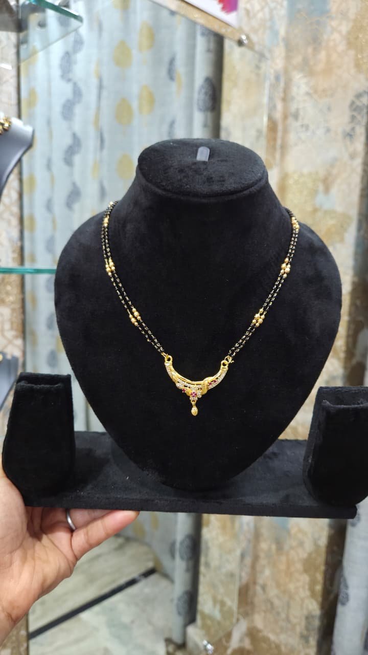 Gold looking Cut Mangal sutra daily use